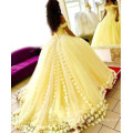 Cheap Western Yellow Puffy Organza Vintage Quinceanera Party Dresses